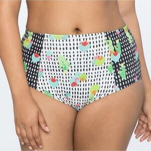 Eloquii High Waisted Cactus Swim Bottoms